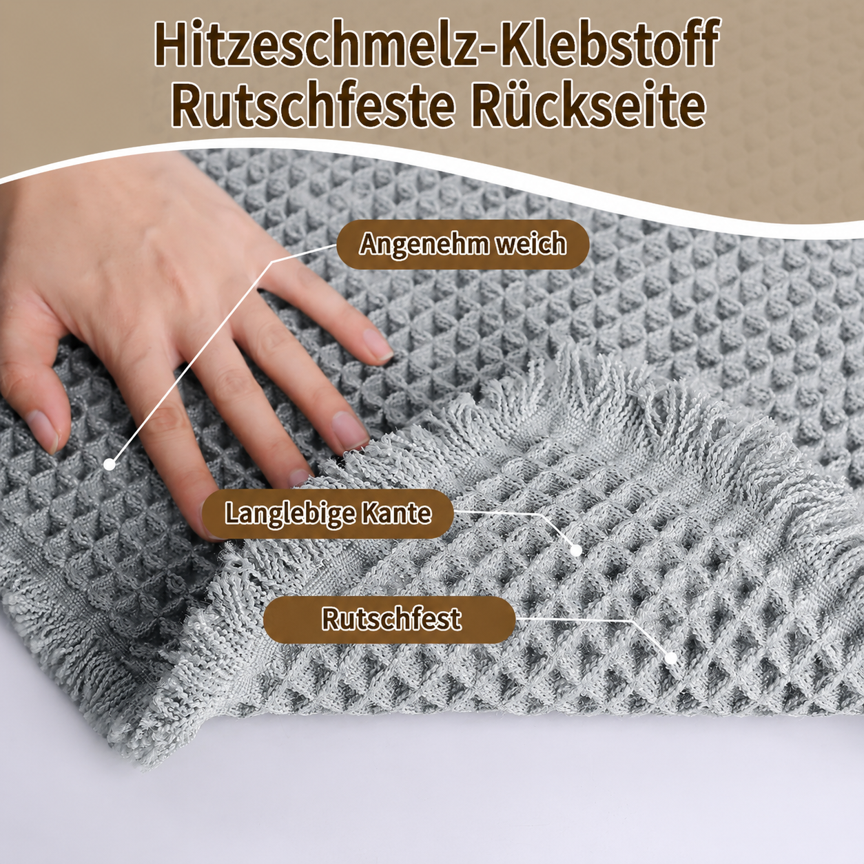 WaffelWolke – Weiche & saugfähige Badematte
