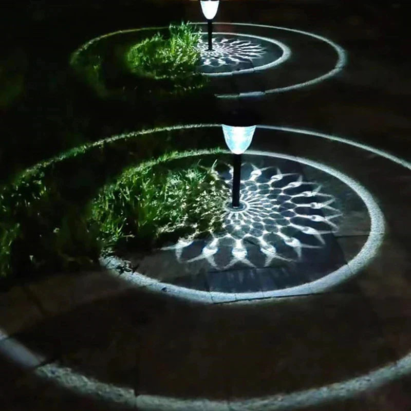 Solar Gartenleuchte mit Kreis-Lichtmuster