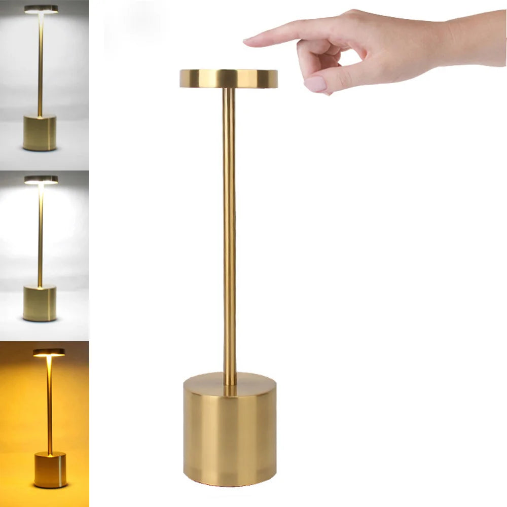 Kabellose LED-Tischlampe mit Touch-Dimmer