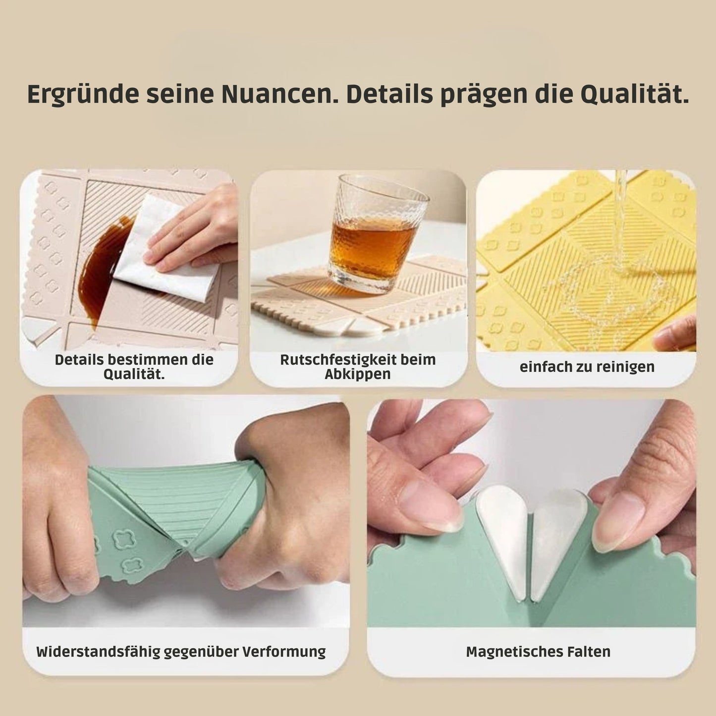 FlexiSchutz Silikon-Untersetzer