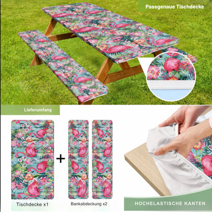 BankNest Elastisches Picknicktisch- & Bankbezug-Set
