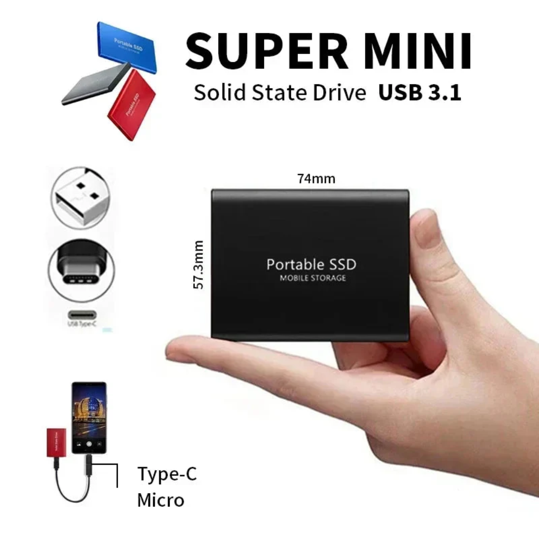 Externe SSD Festplatte mit USB-C