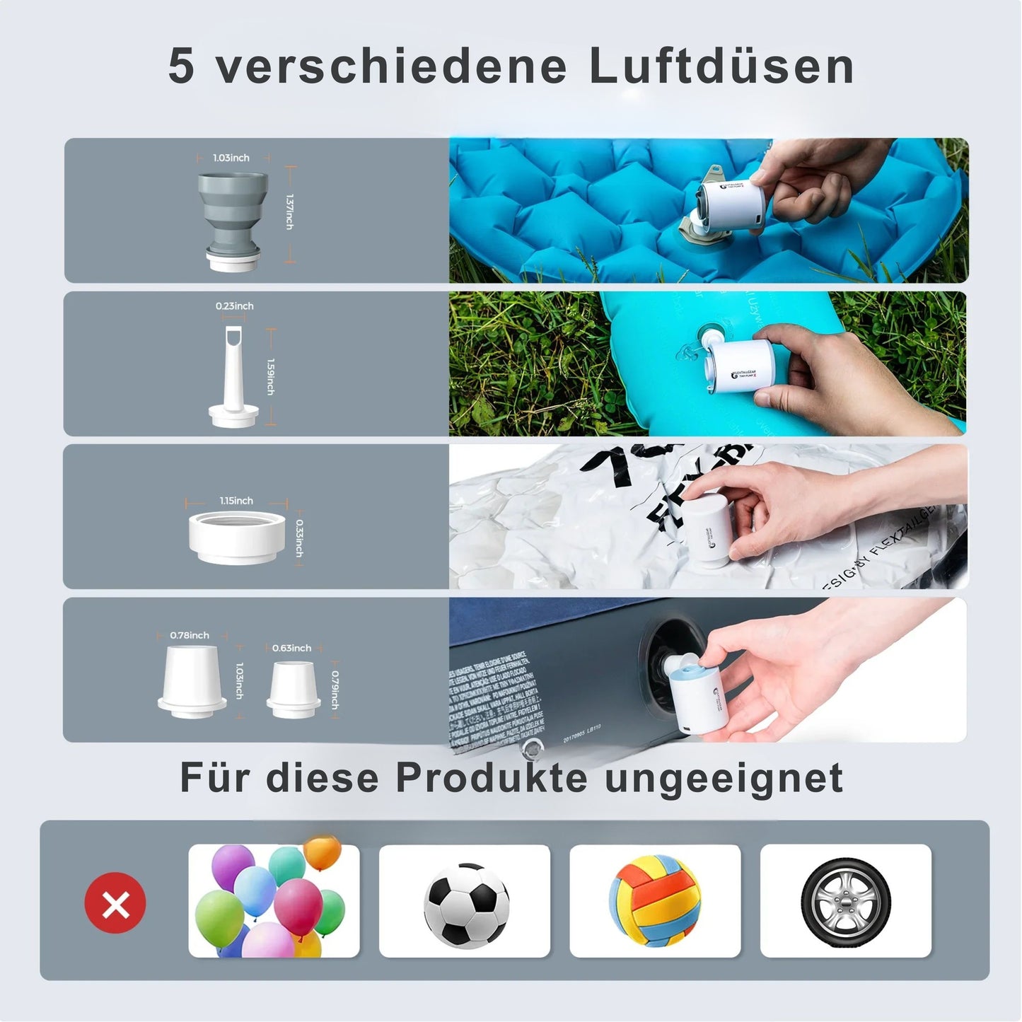 LuftPro Mini-Pumpe – Ultra-Kompakte Luftpumpe für Strand & Reisen