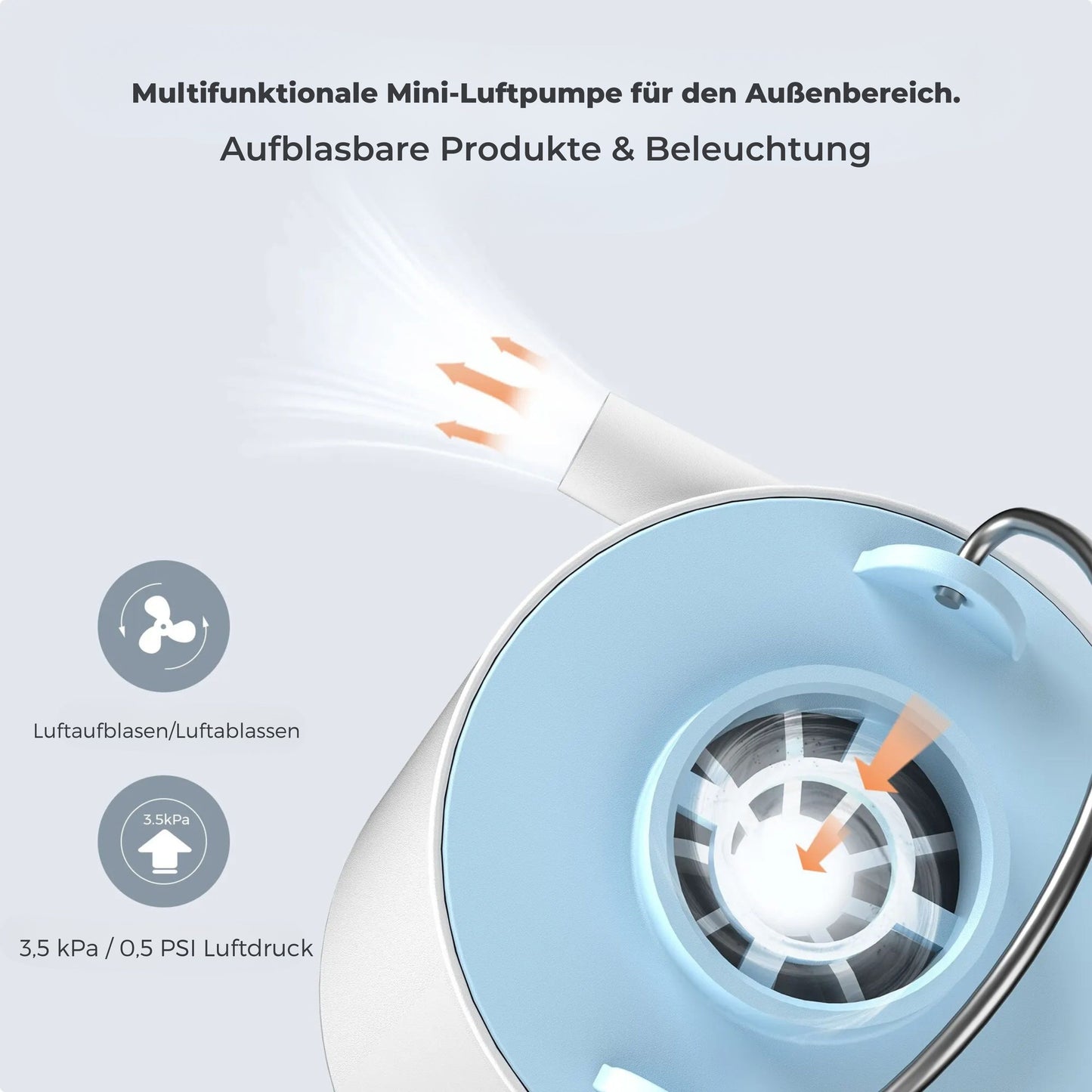 LuftPro Mini-Pumpe – Ultra-Kompakte Luftpumpe für Strand & Reisen