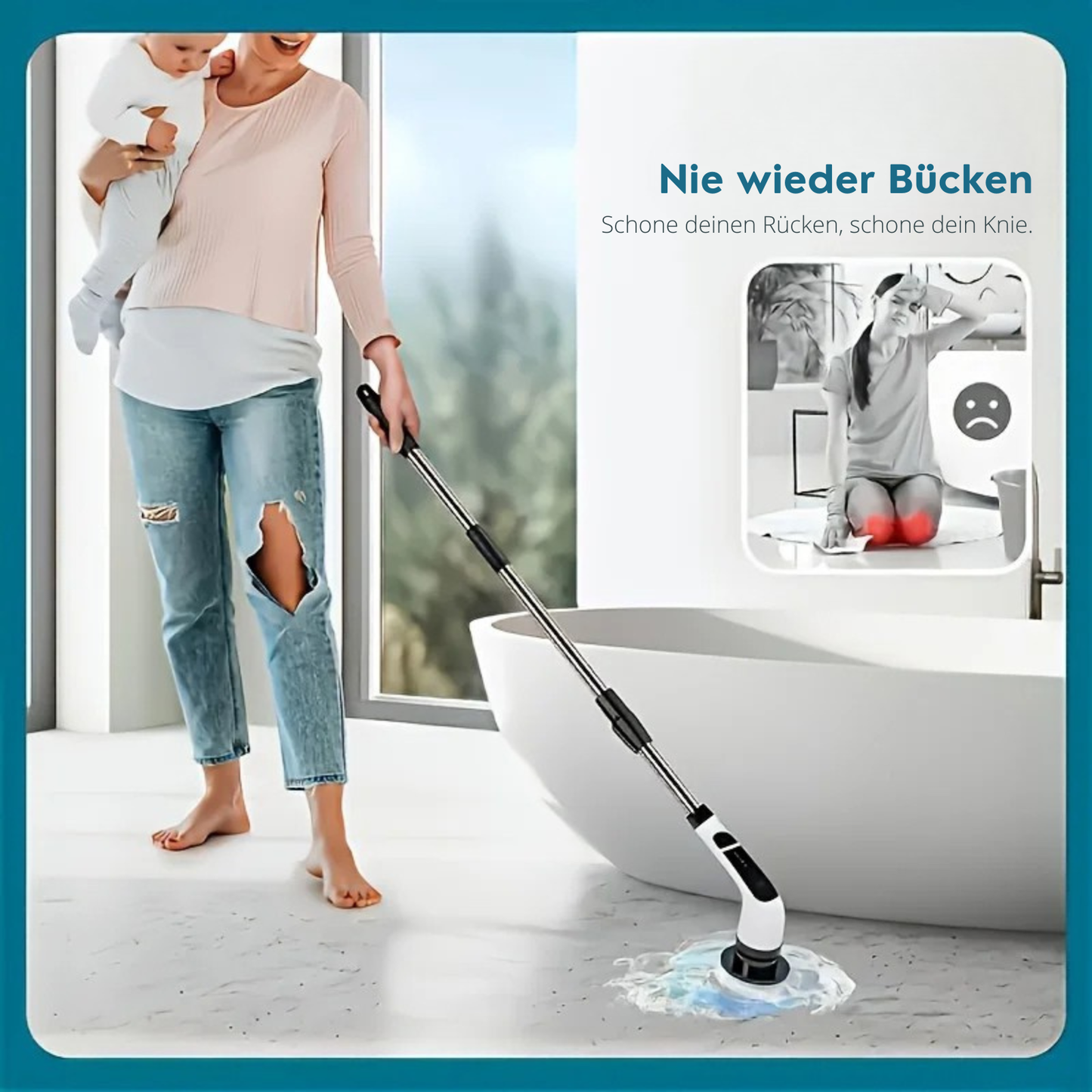 KraftGlanz – 9-in-1 Elektrische Reinigungsbürste