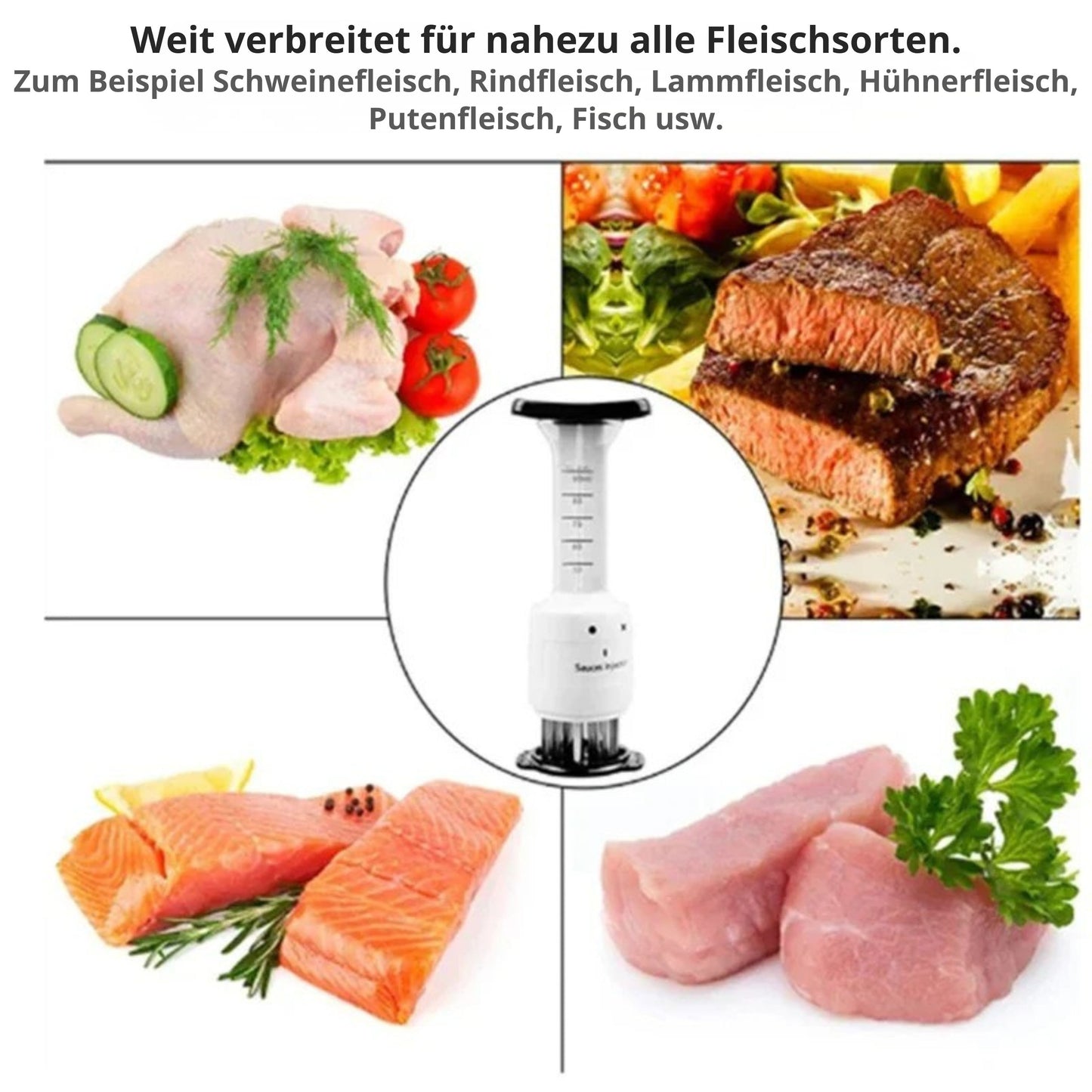 GeschmackProfi 2-in-1 Fleischzartmacher & Marinadenspritze