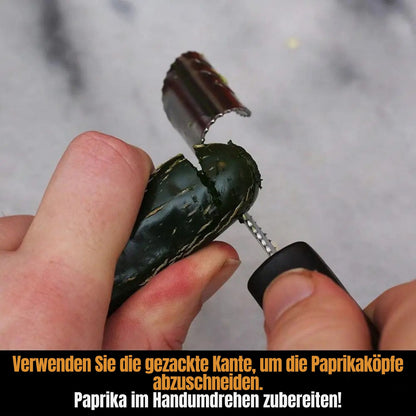 KernPro Edelstahl Entkerner | Gemüse-Entkernungswerkzeug für Jalapeños, Gurken & Zucchini