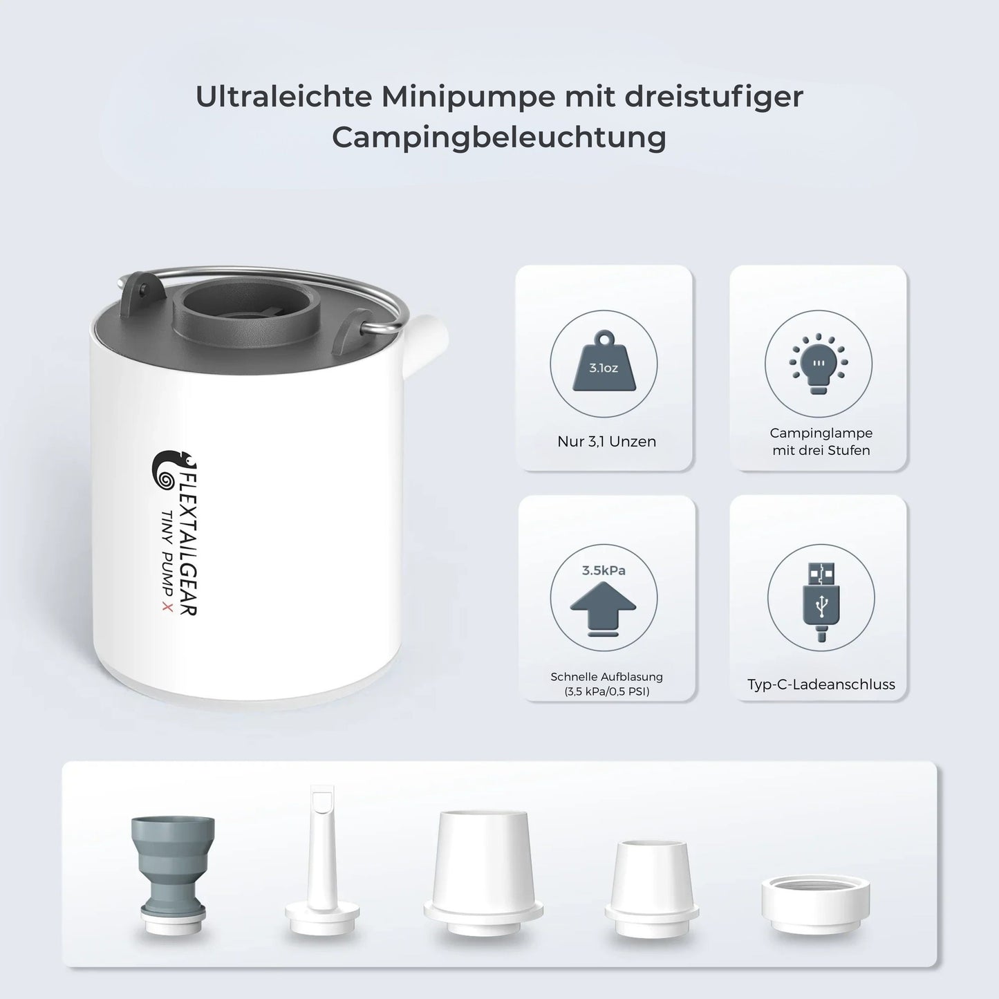 LuftPro Mini-Pumpe – Ultra-Kompakte Luftpumpe für Strand & Reisen