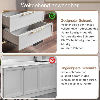 SchrittZug Freihand-Schrank-Fußgriff | Selbstklebender Öffner für Küchen- & Müllschränke