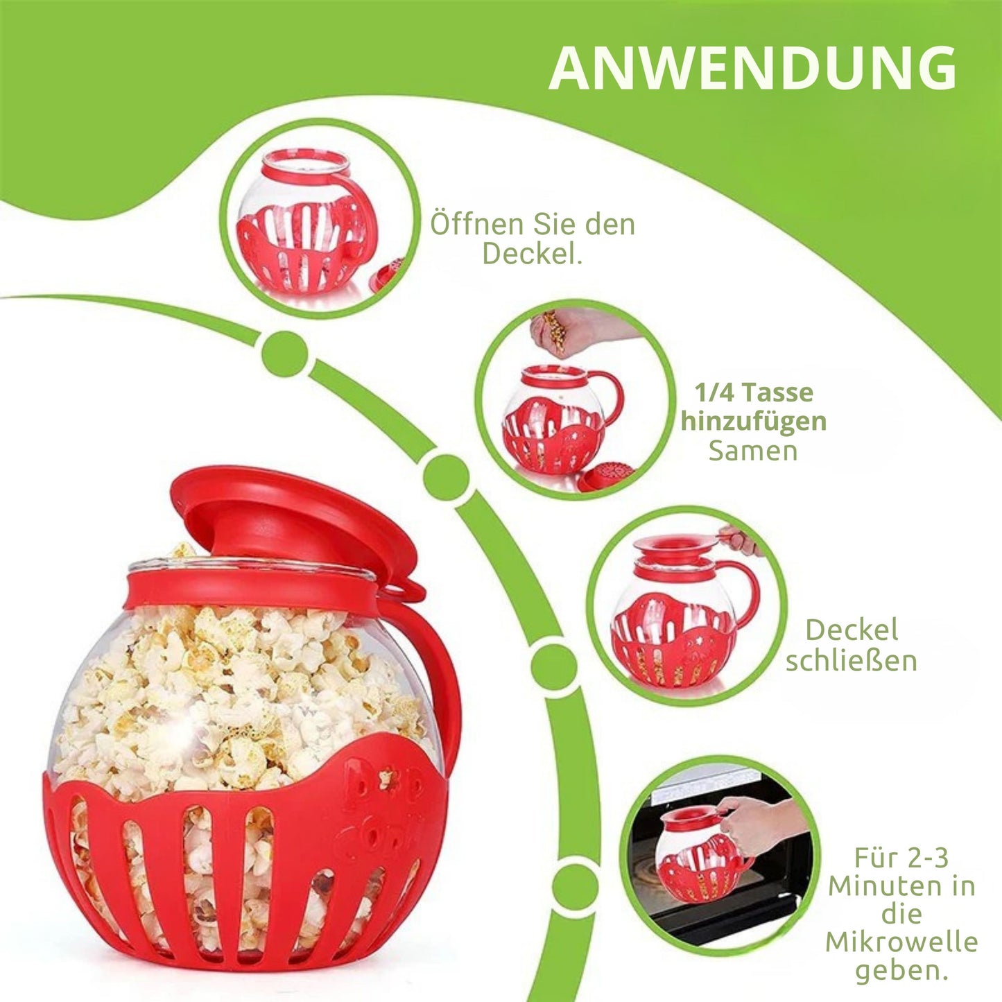 PopZauber - Popcorn Glasmaschine