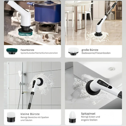 KraftGlanz – 9-in-1 Elektrische Reinigungsbürste