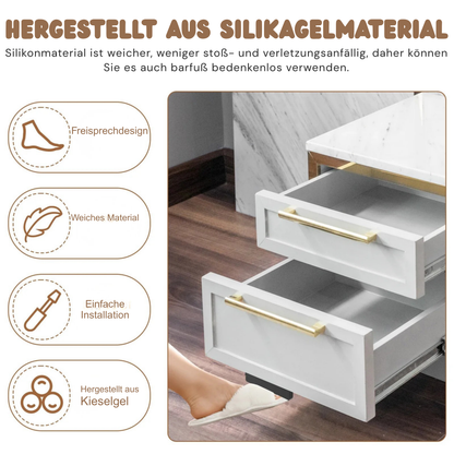 SchrittZug Freihand-Schrank-Fußgriff | Selbstklebender Öffner für Küchen- & Müllschränke