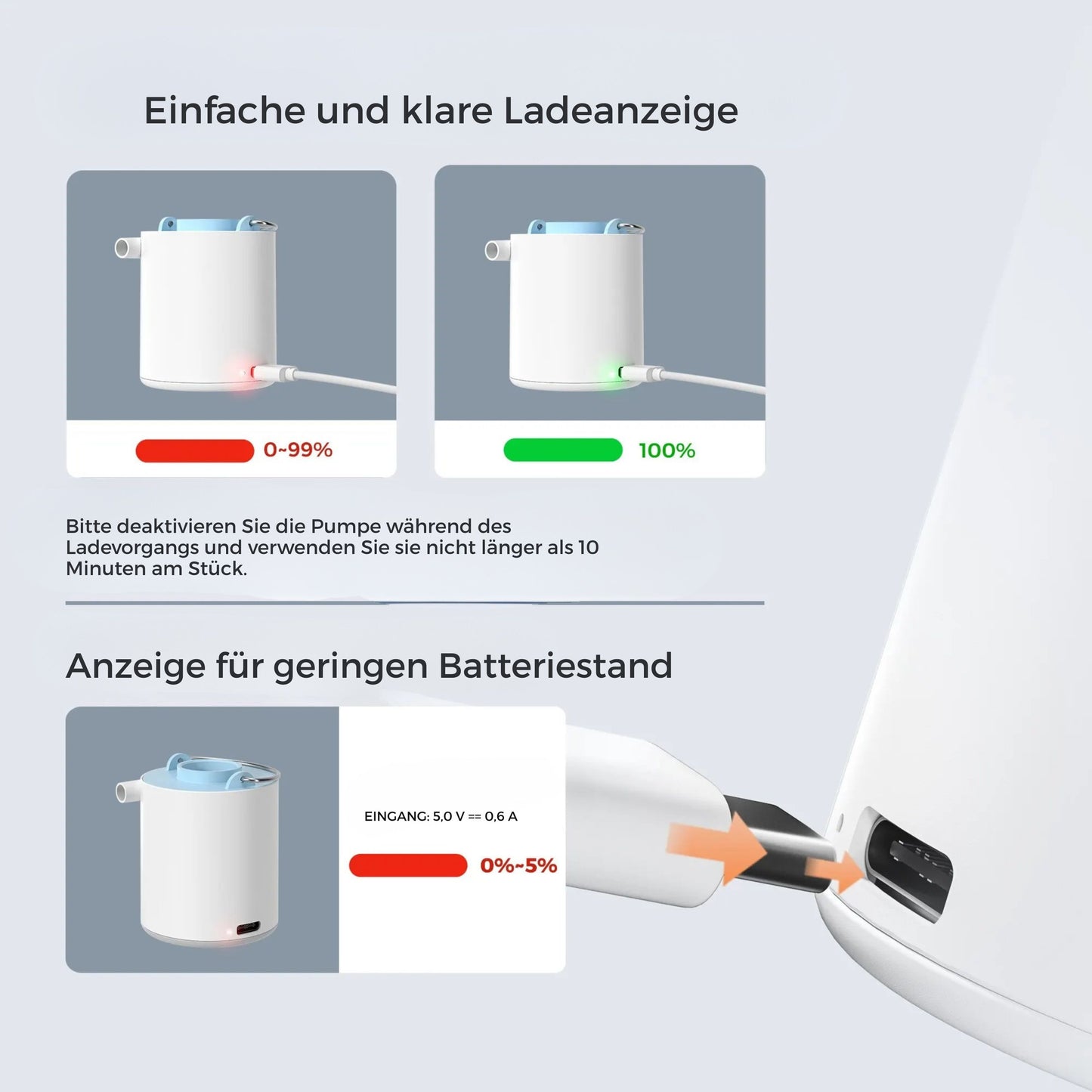 LuftPro Mini-Pumpe – Ultra-Kompakte Luftpumpe für Strand & Reisen