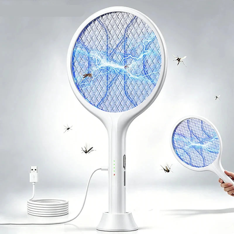 MückenBlitz – Wiederaufladbare elektrische Insektenklatsche mit UV-Licht