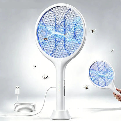 MückenBlitz – Wiederaufladbare elektrische Insektenklatsche mit UV-Licht