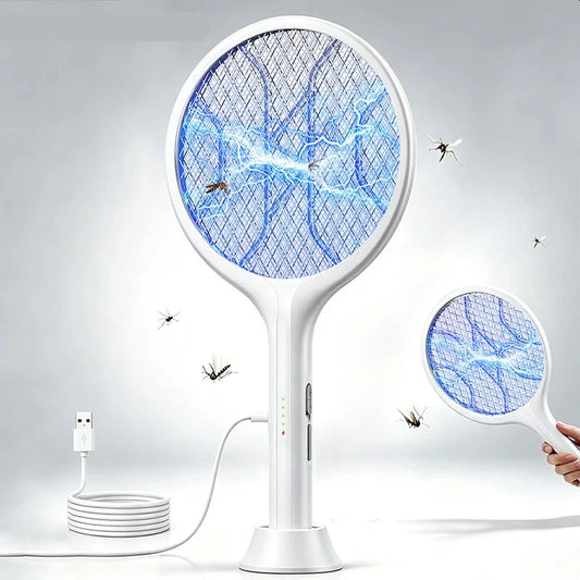 MückenBlitz – Wiederaufladbare elektrische Insektenklatsche mit UV-Licht