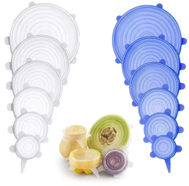 FreshSeal Wiederverwendbare Silikon-Stretchdeckel – 6er Set