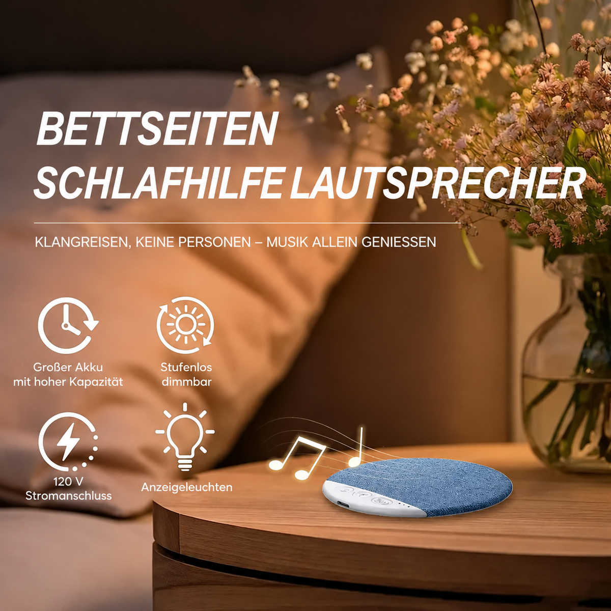 TraumSchlaf - Ultrakompakter Bluetooth-Schlaflautsprecher