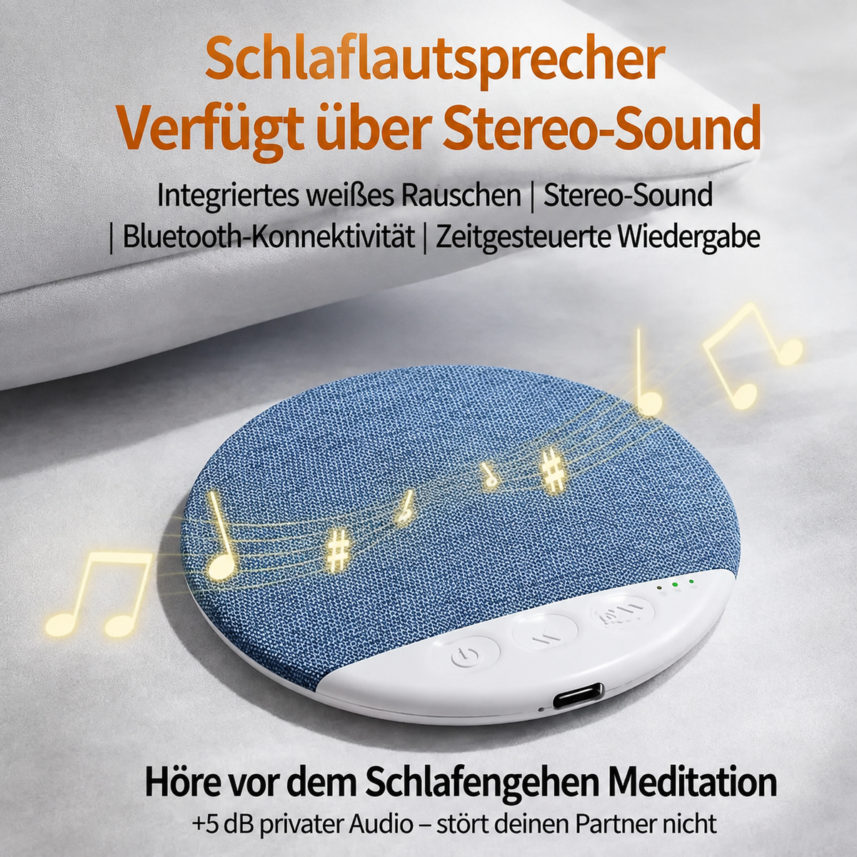 TraumSchlaf - Ultrakompakter Bluetooth-Schlaflautsprecher