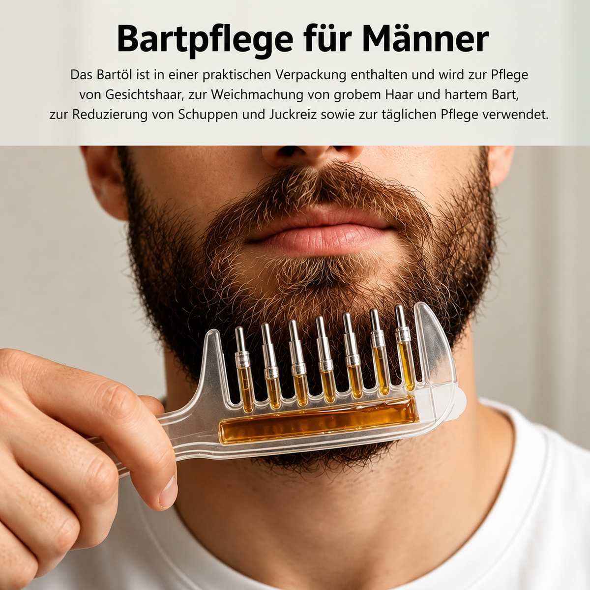 Nachfüllbarer Kopfhaut-Serum-Applikator & Massagekamm