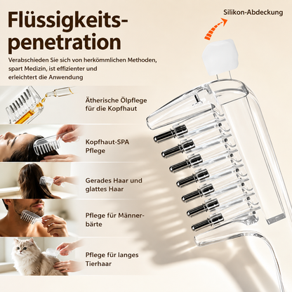 Nachfüllbarer Kopfhaut-Serum-Applikator & Massagekamm