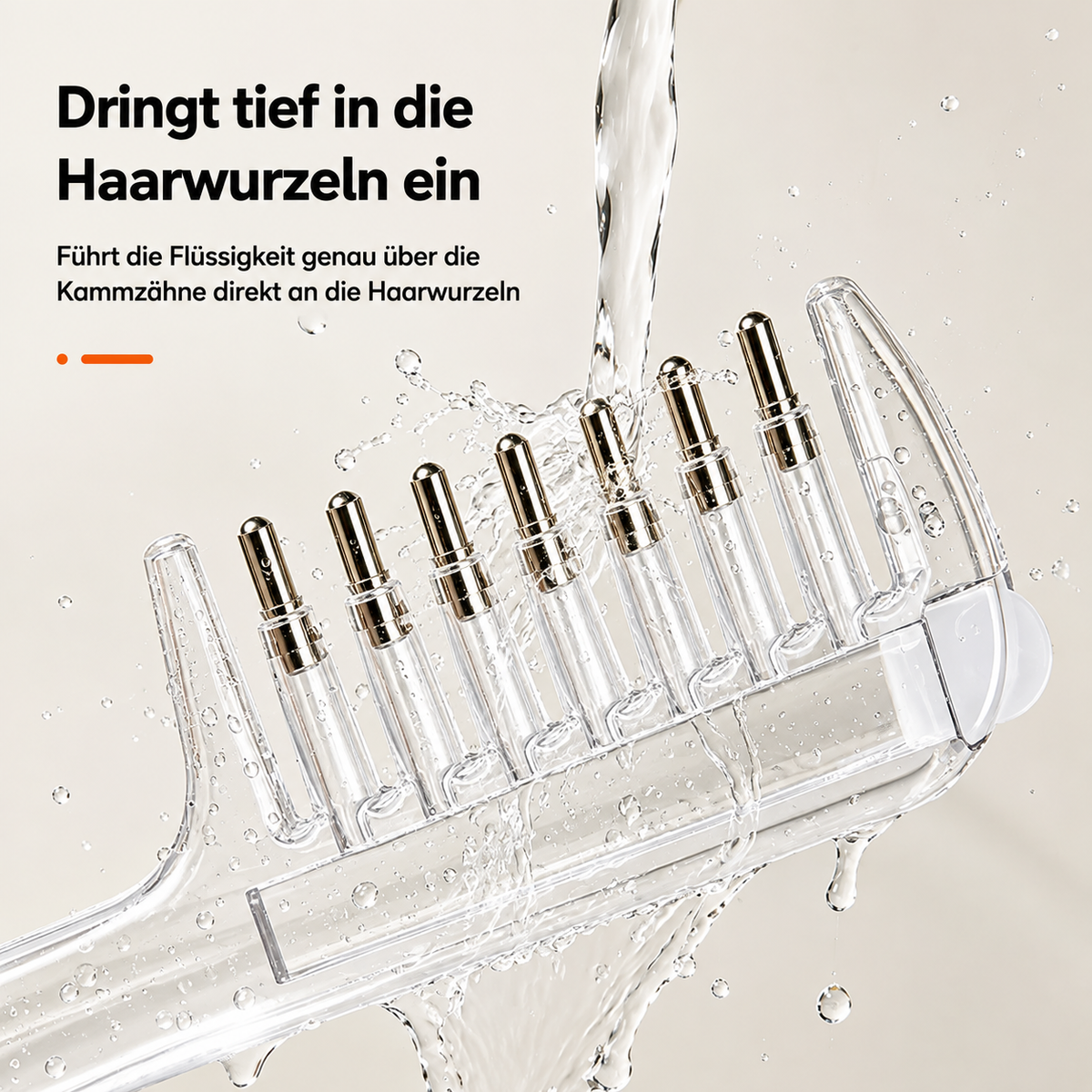 Nachfüllbarer Kopfhaut-Serum-Applikator & Massagekamm