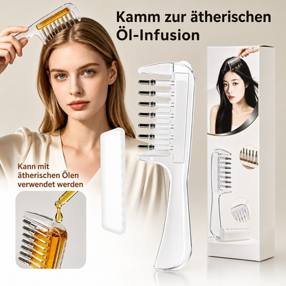Nachfüllbarer Kopfhaut-Serum-Applikator & Massagekamm
