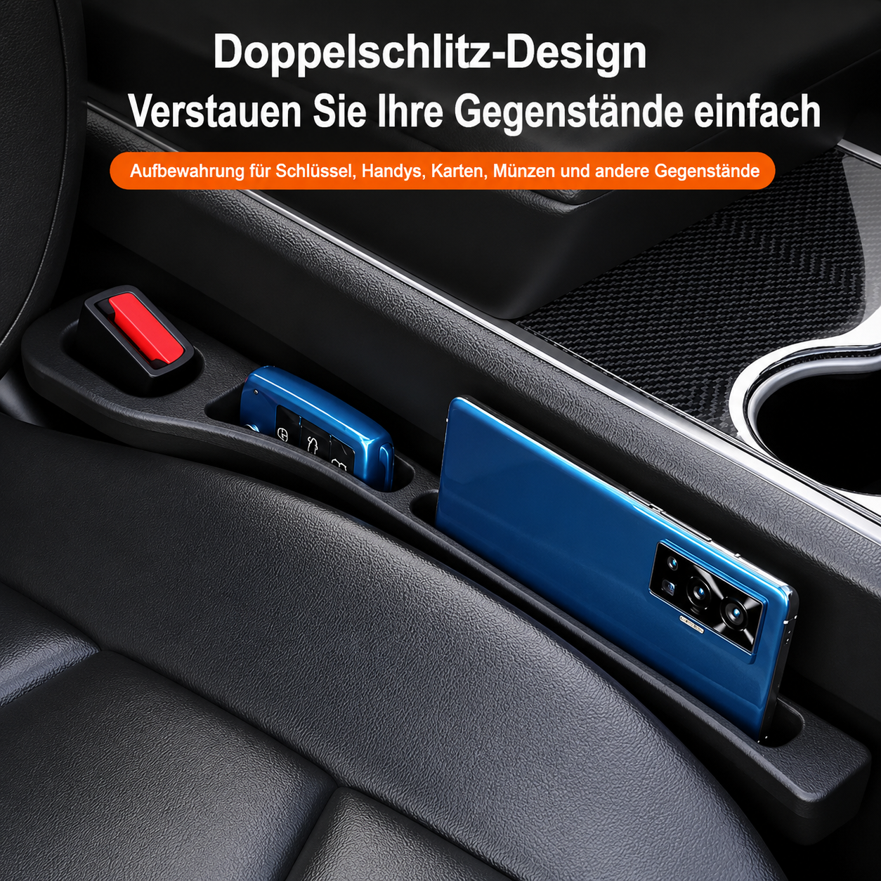 Universelle Spaltfüller für den Autositz, 2er-Set