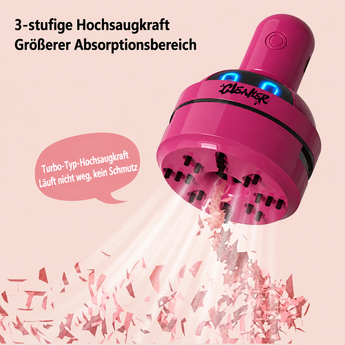 TischHelfer – Wiederaufladbarer Mini-Tischstaubsauger