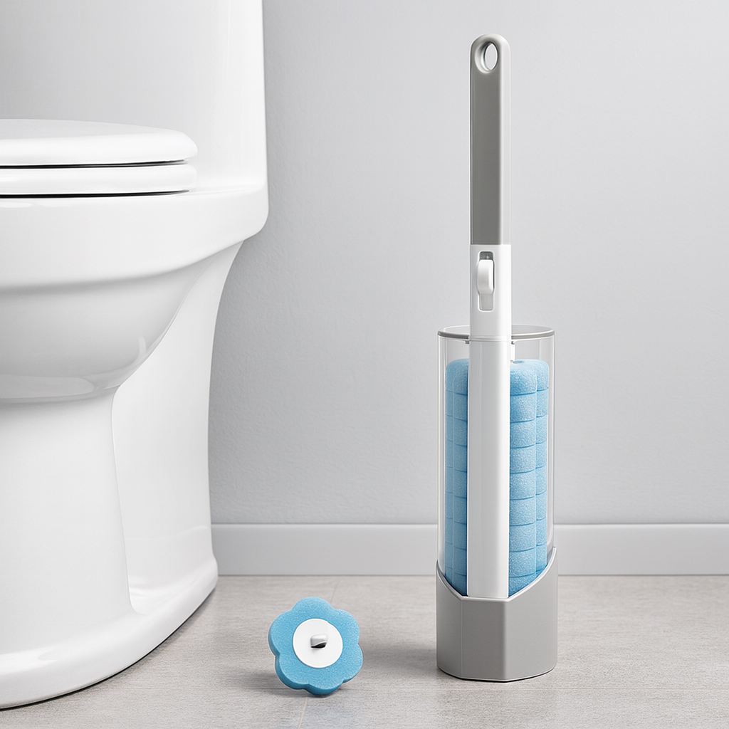 WC-Reinigungsset mit Einweg-Bürstenköpfen