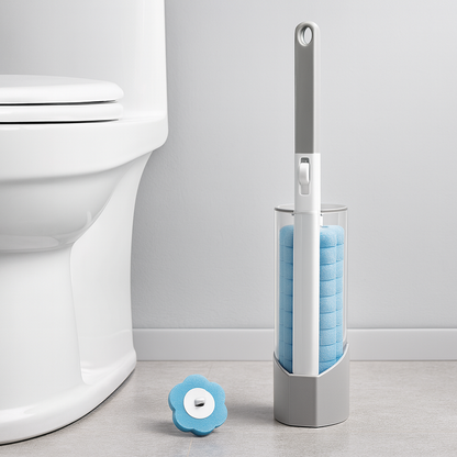 WC-Reinigungsset mit Einweg-Bürstenköpfen