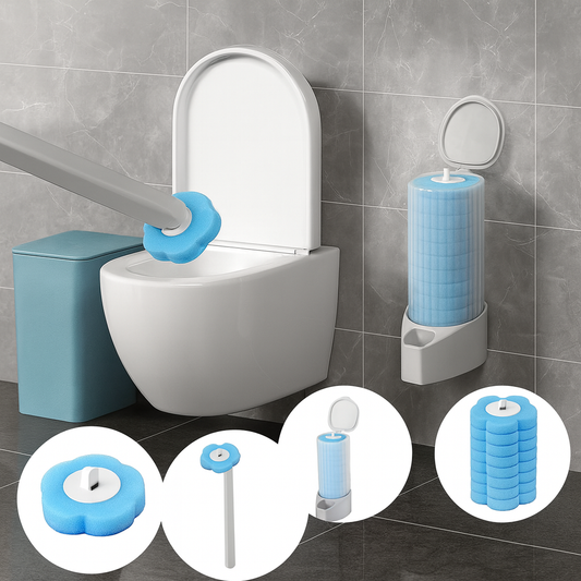 WC-Reinigungsset mit Einweg-Bürstenköpfen