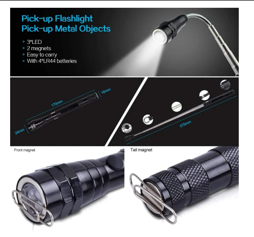 Biegsame LED Magnet Taschenlampe