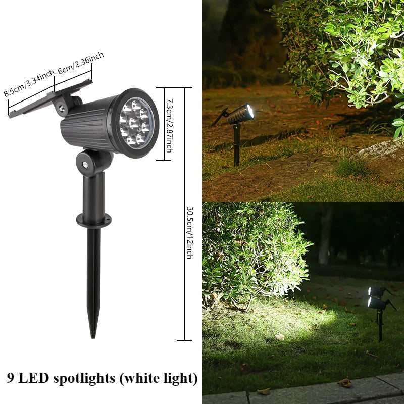 9-LED Solar Gartenstrahler
