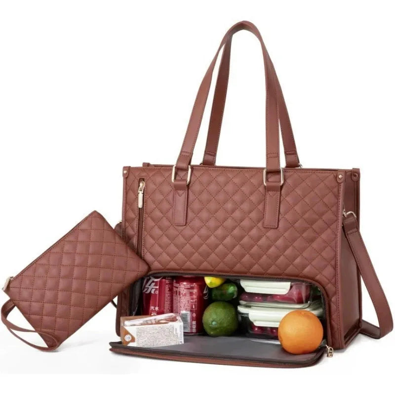 2-in-1 Laptoptasche mit isoliertem Lunchfach