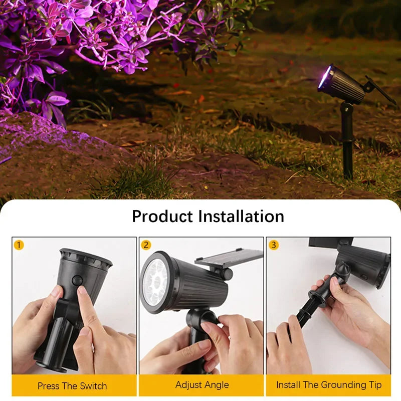 9-LED Solar Gartenstrahler