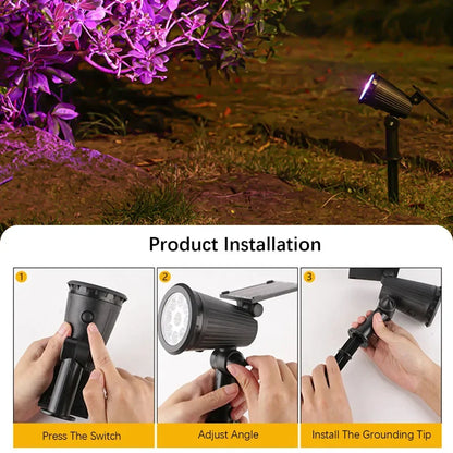 9-LED Solar Gartenstrahler
