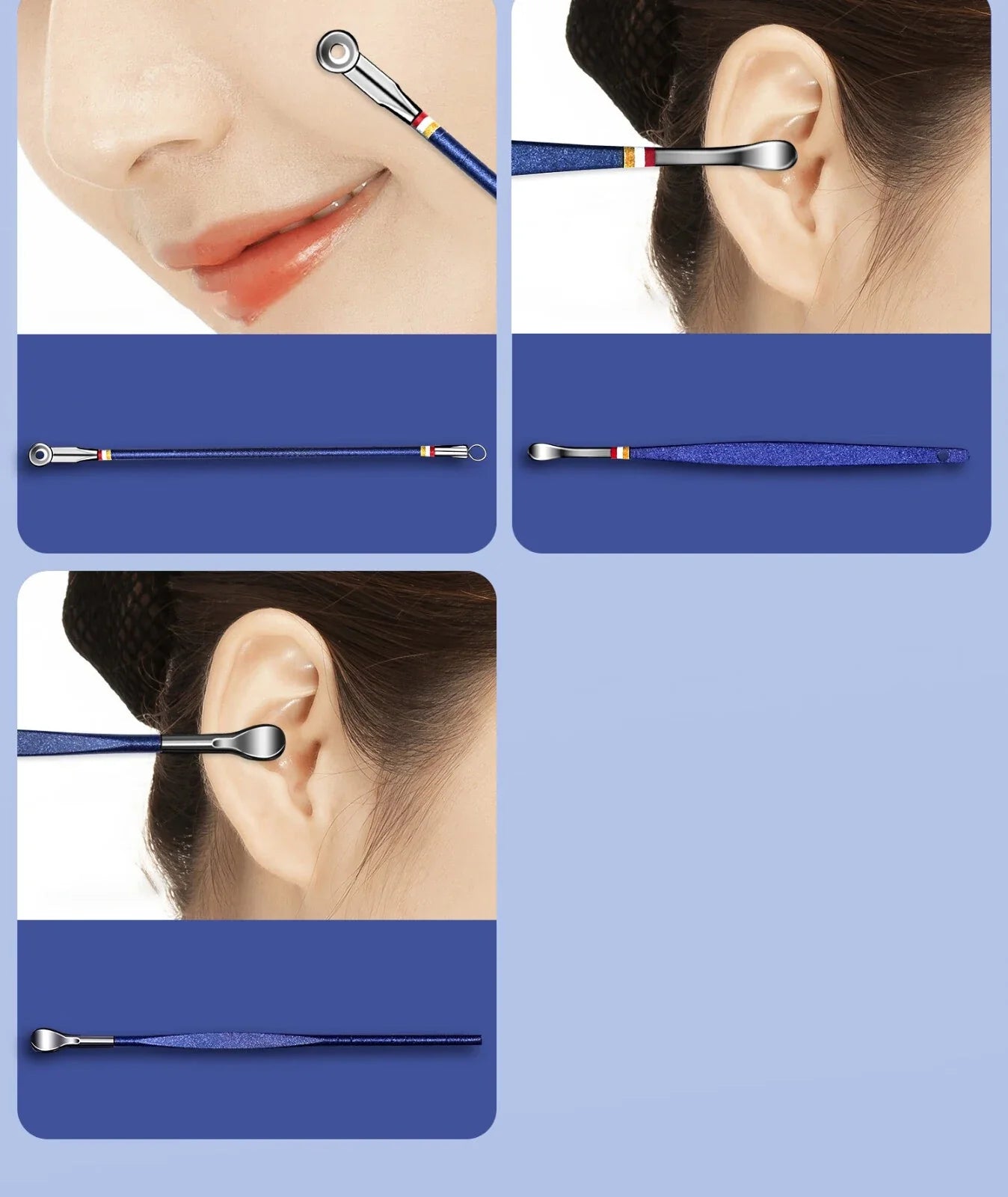 Edelstahl Maniküre Set mit Reiseetui