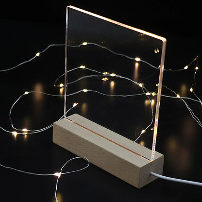 LED Holzsockel für Kristalle & Dekoration