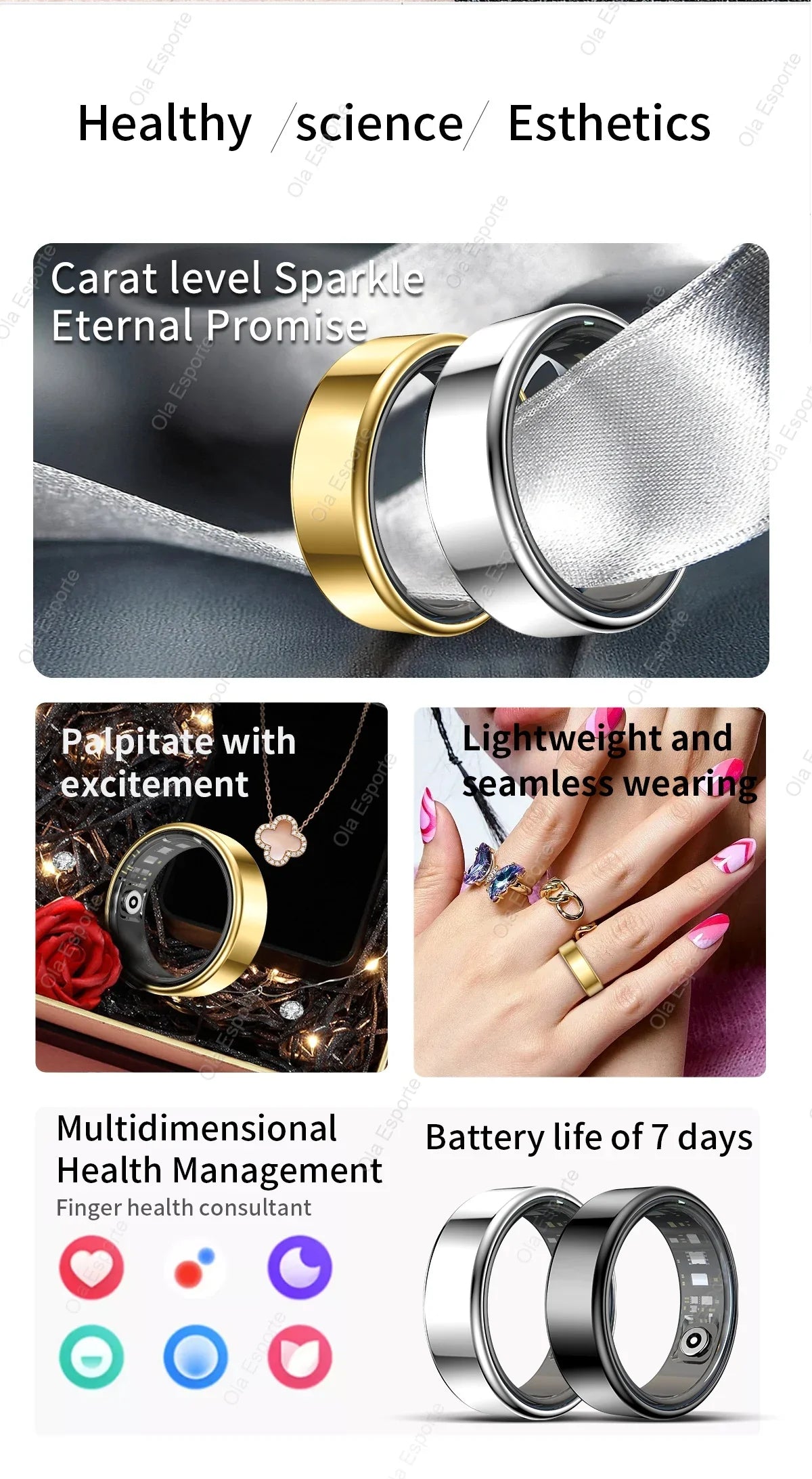 Smart Ring mit Gesundheits- & Aktivitätstracking