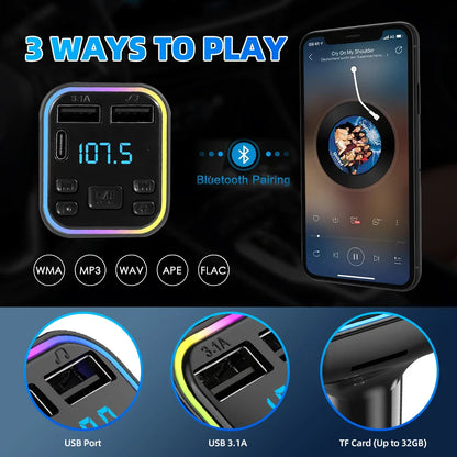 Bluetooth FM Transmitter mit Schnellladefunktion