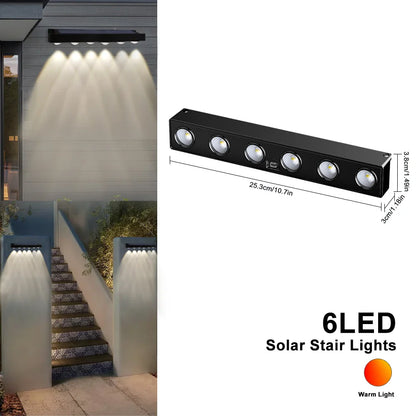 Solar LED-Wandleuchte für Außenbereiche