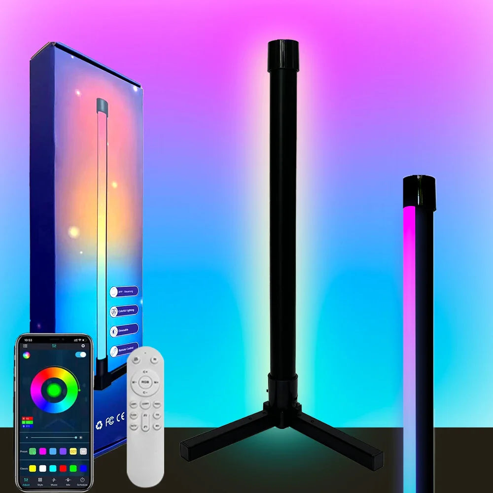 RGB LED-Eck-Stehlampe mit App-Steuerung