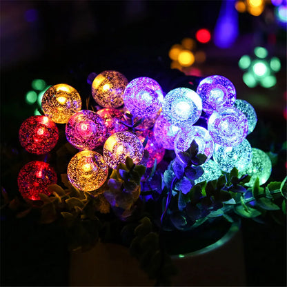 Solar LED-Lichterkette mit Bubble-Kugeln