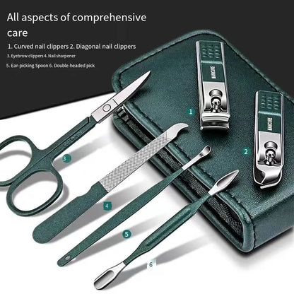 6-teiliges Nagelpflege Set aus Edelstahl
