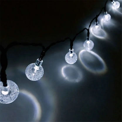 Solar LED-Lichterkette mit Bubble-Kugeln