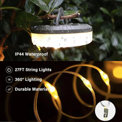 🏕️ CampLicht – 4-in-1 Campinglampe & LED-Lichterkette mit Akku