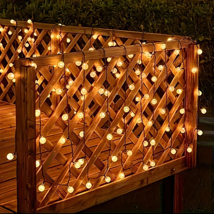 Solar LED-Lichterkette mit Kristallkugeln