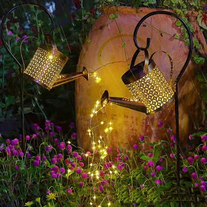 Solar Gießkannen Laterne mit LED-Lichterkette