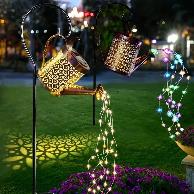 Solar Gießkannen Laterne mit LED-Lichterkette